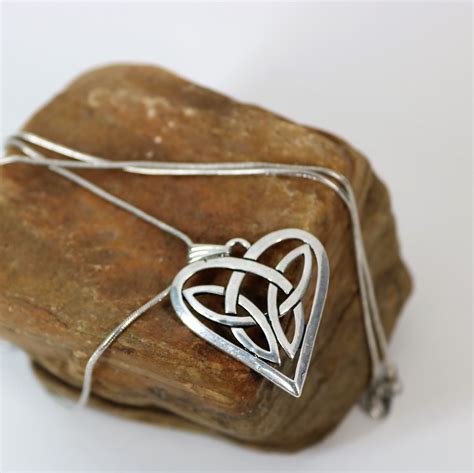 Celtic Infinity Heart Pendant Necklace