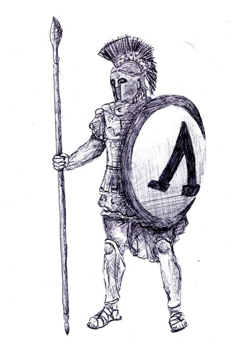 Greek Soldier Drawing at GetDrawings | Free download