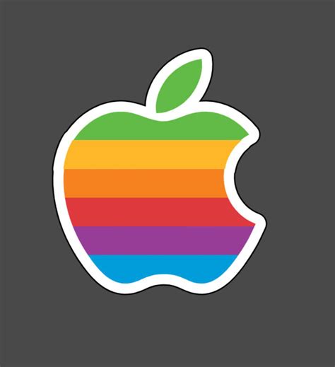 APPLE 1977 RETRO RAINBOW Logo Vinyl Sticker Coder Developer Dev ...