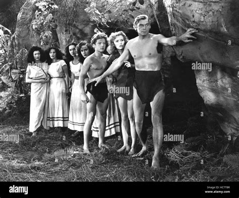 TARZAN AND THE LEOPARD WOMAN, Acquanetta, Johnny Sheffield, Brenda Joyce, Johnny Weissmuller ...