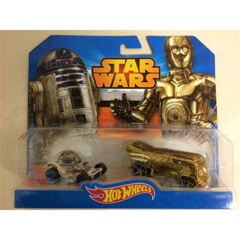 HOT WHEELS - STAR WARS CHARACTER CARS R2-D2 C-3P0 2 vehicles set