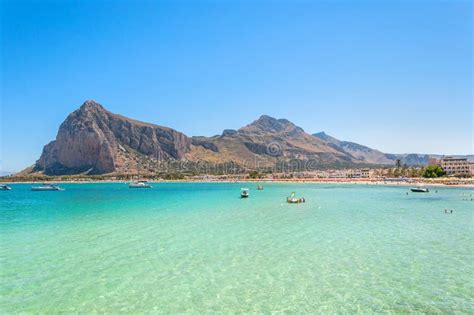 Beach and Mediterranean Sea in San Vito Lo Capo, Sicily, Italy Editorial Stock Image - Image of ...