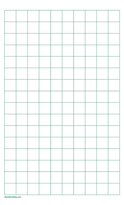 Printable 2 cm Green Graph Paper for Legal Paper. Download it at https ...