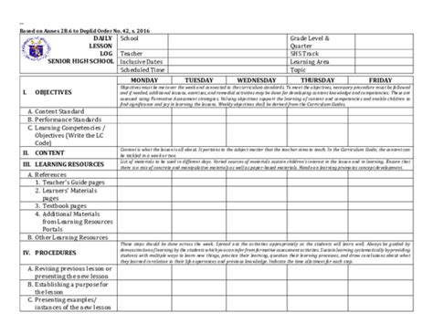 Daily Lesson Log Template Free Download - FREE PRINTABLE TEMPLATES