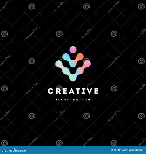 Vector Holographic Logo Design Template for Business. Stock Vector ...