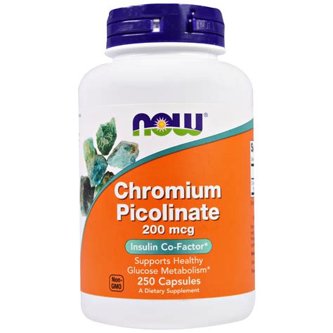 Now Foods, Chromium Picolinate, 200 mcg, 250 Capsules - iHerb.com