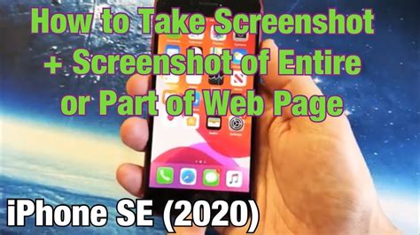 iPhone SE 2 (2020): How to Take a Screenshot & Screenshot of Entire or ...