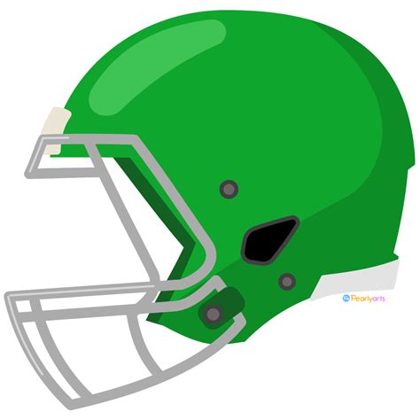 FREE Green Football Helmet Clipart (PNG file) | Pearly Arts