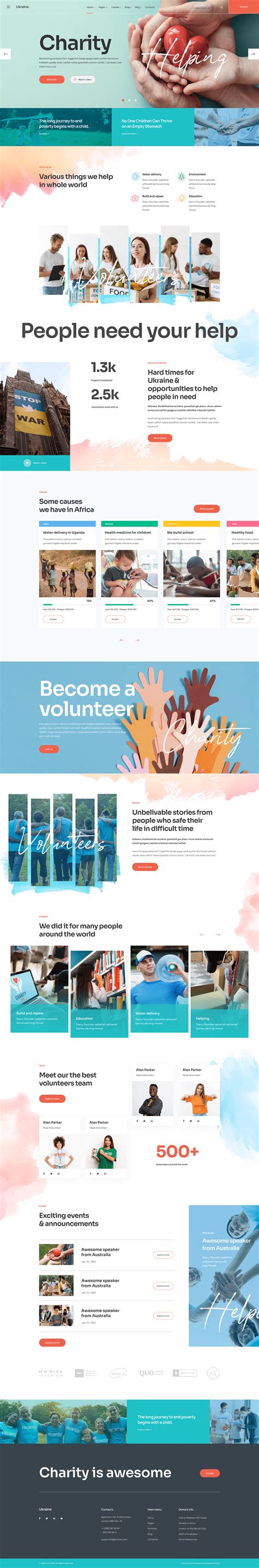 Charity theme design on Behance