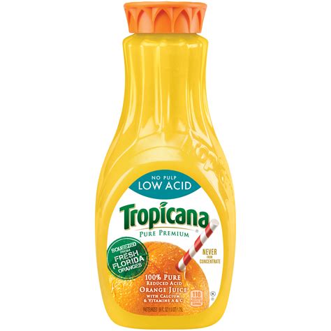 Tropicana Orange Juice, Low Acid, 59 fl oz (1.8 qt) 1.75 lt