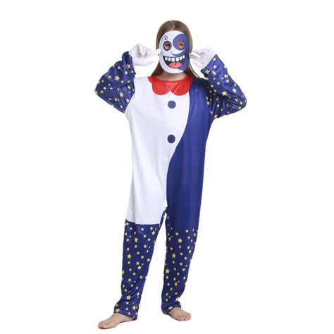 Boys Girls Moondrop Sundrop FNAF Cosplay Costume Halloween Clown Outfit ...