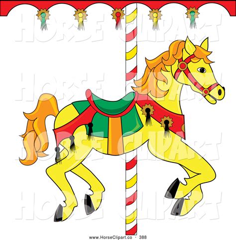 clipart merry go round horse to color - Clipground