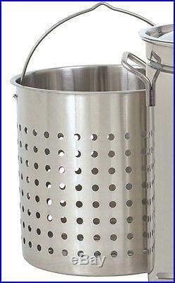 10Gal Stainless Steel Home Beer Brewing Pot Kettle Boil Brew Steam Basket Spigot – Stock Pot ...