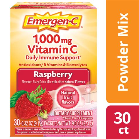 Emergen-C 1000mg Vitamin C Powder, with Antioxidants, B Vitamins and ...