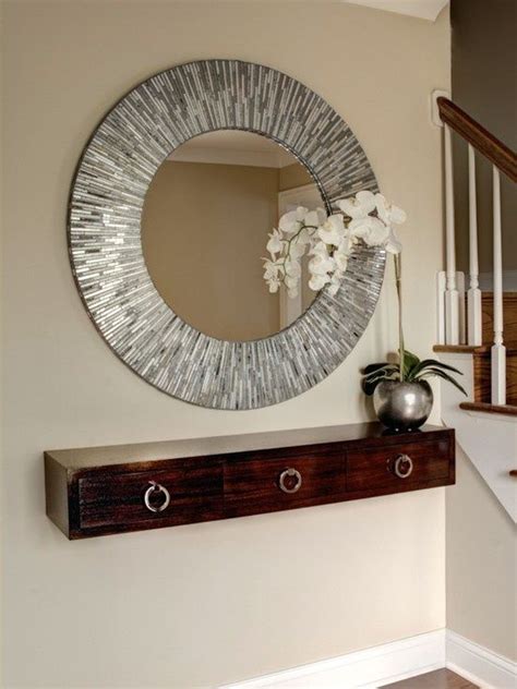 Mirror with shelf. Ideally with hooks underneath for clothing and bags. | Foyer decorating ...