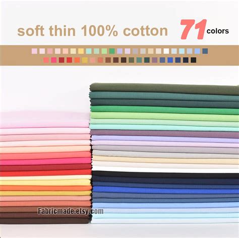 71 Colors Thin Solid Cotton Fabric Lining Fabric 1/2 Yard - Etsy