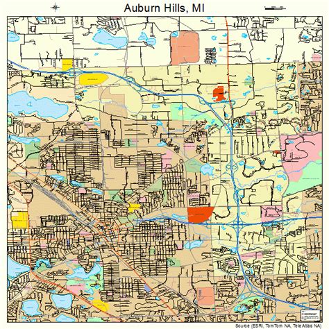 Auburn Hills Michigan Street Map 2604105