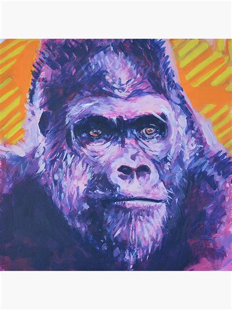 "Pop Gorilla - pop art style gorilla painting." Sticker for Sale by ...