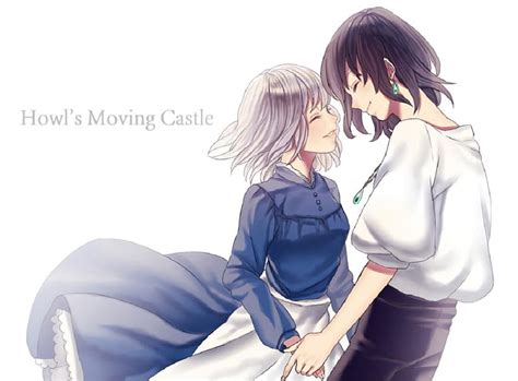 Howl & Sophie, romance, anime, love, howl, castle, couple, miyazaki, HD ...