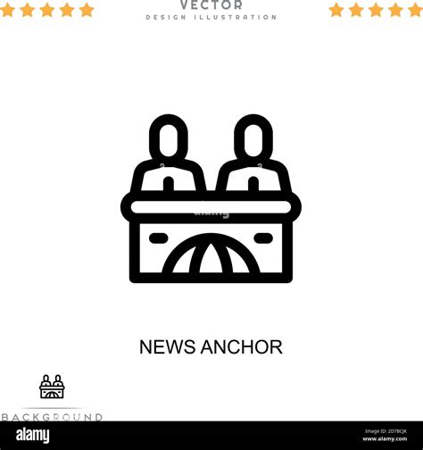 News anchor icon. Simple element from digital disruption collection. Line News anchor icon for ...