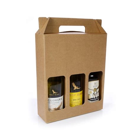 3 Bottle Beer / Cider / Wine Bottle Gift Box - Packaging for Retail - UK