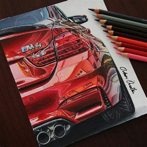 Art Featuring Page on I | Cars | Car drawings, Motorcycle art painting ...