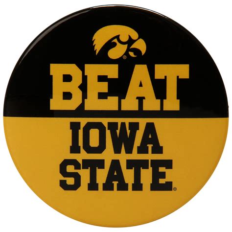 Iowa Hawkeyes Beat Iowa State Rivalry Button