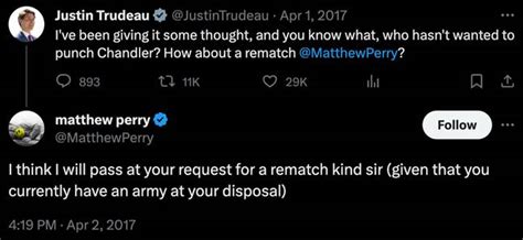 Justin Trudeau pays tribute to Friends' Matthew Perry