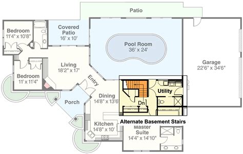 Striking Home Plan with Indoor Pool - 72402DA | Architectural Designs ...