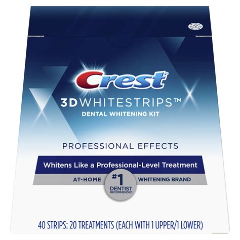 Crest 3D Whitestrips Professional Effects Teeth Whitening Strips Kit, 20 Treatments - Walmart.com