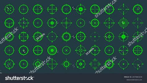 Crosshair Gun Sight Vector Icons Bullseye Stock Vector (Royalty Free ...