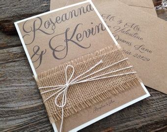 Items similar to Rustic Burlap Wedding Invitation - White Burlap and ...