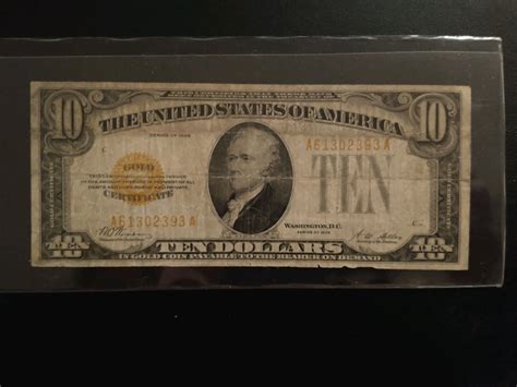 1928 $10 GOLD CERTIFICATE | eBay