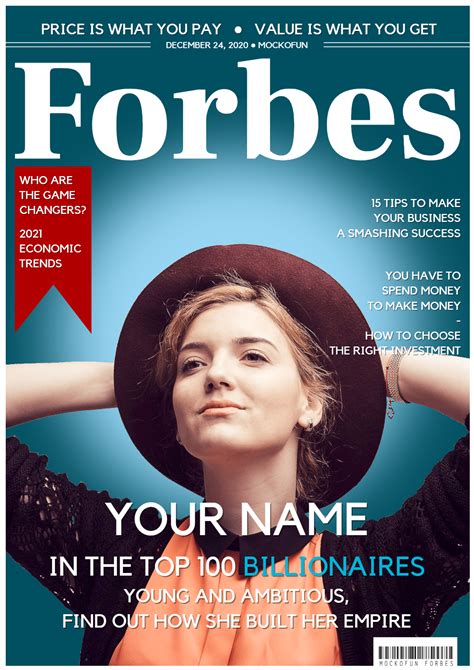 Forbes Magazine Cover Template - MockoFUN