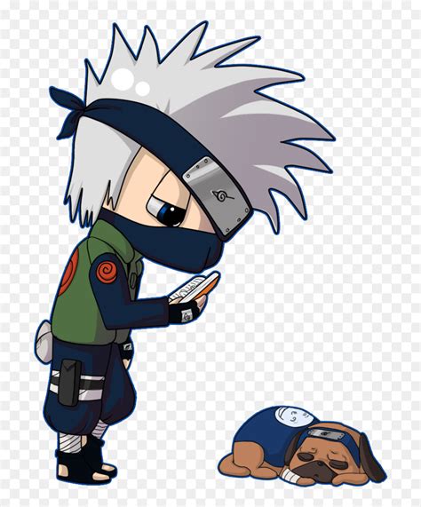 Drawing Chibis Kakashi Huge Freebie Download For Powerpoint - Chibi Kakashi And Pakkun, HD Png ...