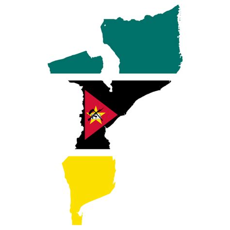 Mozambique Flag Map | Free SVG