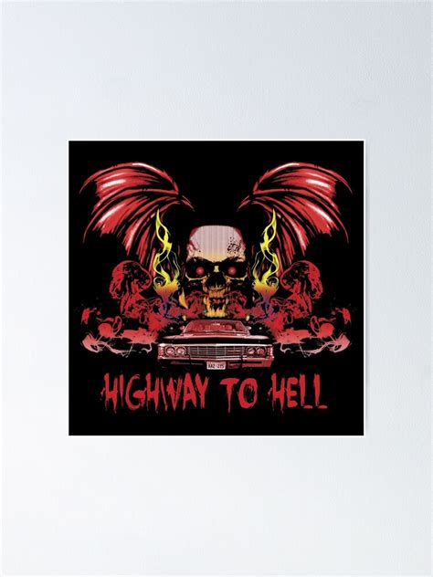 "Highway To Hell - Colour" Poster by Happy-Llama-Art | Redbubble