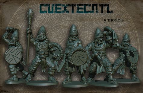 28mm Cuextecatl warriors – Lancer Miniatures