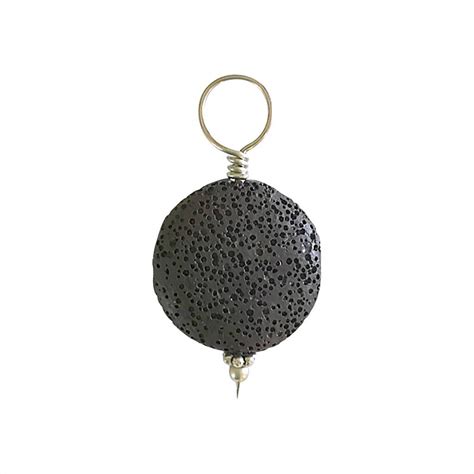 Lava Stone Aromatherapy Flat Round Pendant | Diffuser necklace, Lava stone necklace, Round pendant