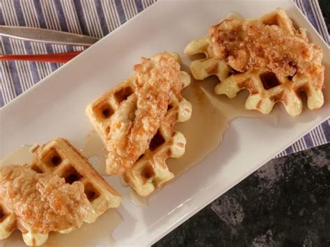 Buttermilk Waffles with Buttermilk Fried Chicken Tenders Recipe | Bobby ...