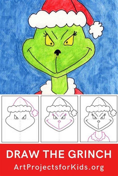 Learn how to draw Grinch with this fun and easy art project for kids ...