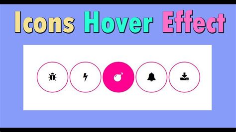 Icons hover effect using html and css - YouTube