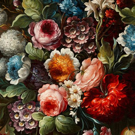 Large pair of Baroque style floral still life oil paintings | Mayfair ...