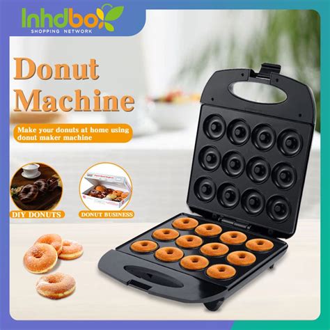 INHDBOX 16/12/9/6 Hole Mini Doughnut Maker Breakfast Waffle Machine mini Donut Maker Machine ...