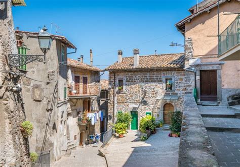 Soriano Nel Cimino in a Summer Morning, Province of Viterbo, Lazio, Central Italy. Stock Photo ...