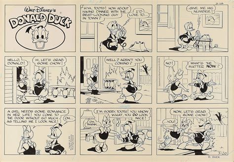 Donald and Daisy Duck comic strip for Walt Disney's Donald Duck