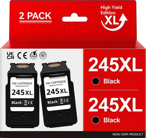 High Yield for Canon 245XL Black Ink Cartridge, 245 XL for Canon Pixma TS3420 Ink cartridges ...