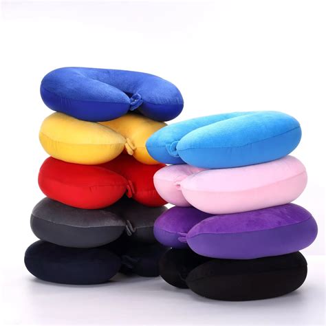 U Shaped Neck Pillow Travel Pillows With Button Foam Body Pillow ...