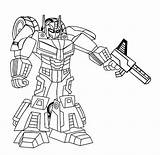 Fighting Robot Coloring Pages sketch template