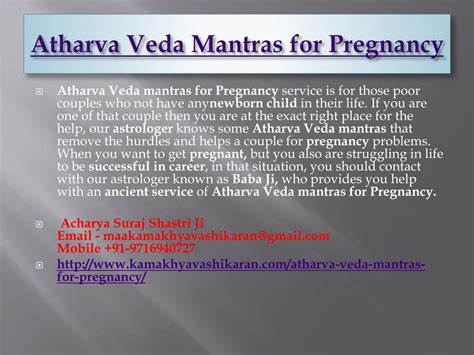 PPT - Atharva Veda Mantras for Pregnancy PowerPoint Presentation, free ...